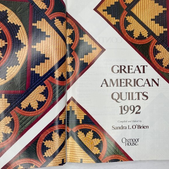Vintage 1992 Great American Quilts Sandra L O'Brien Hardcover Quilt Book Pattern - Picture 2 of 14